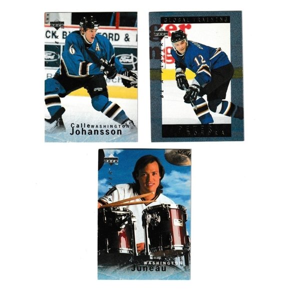 3 Upper Deck Be A Player Washington Collectible Trading Cards Joe Juneau, Peter - Picture 2 of 8